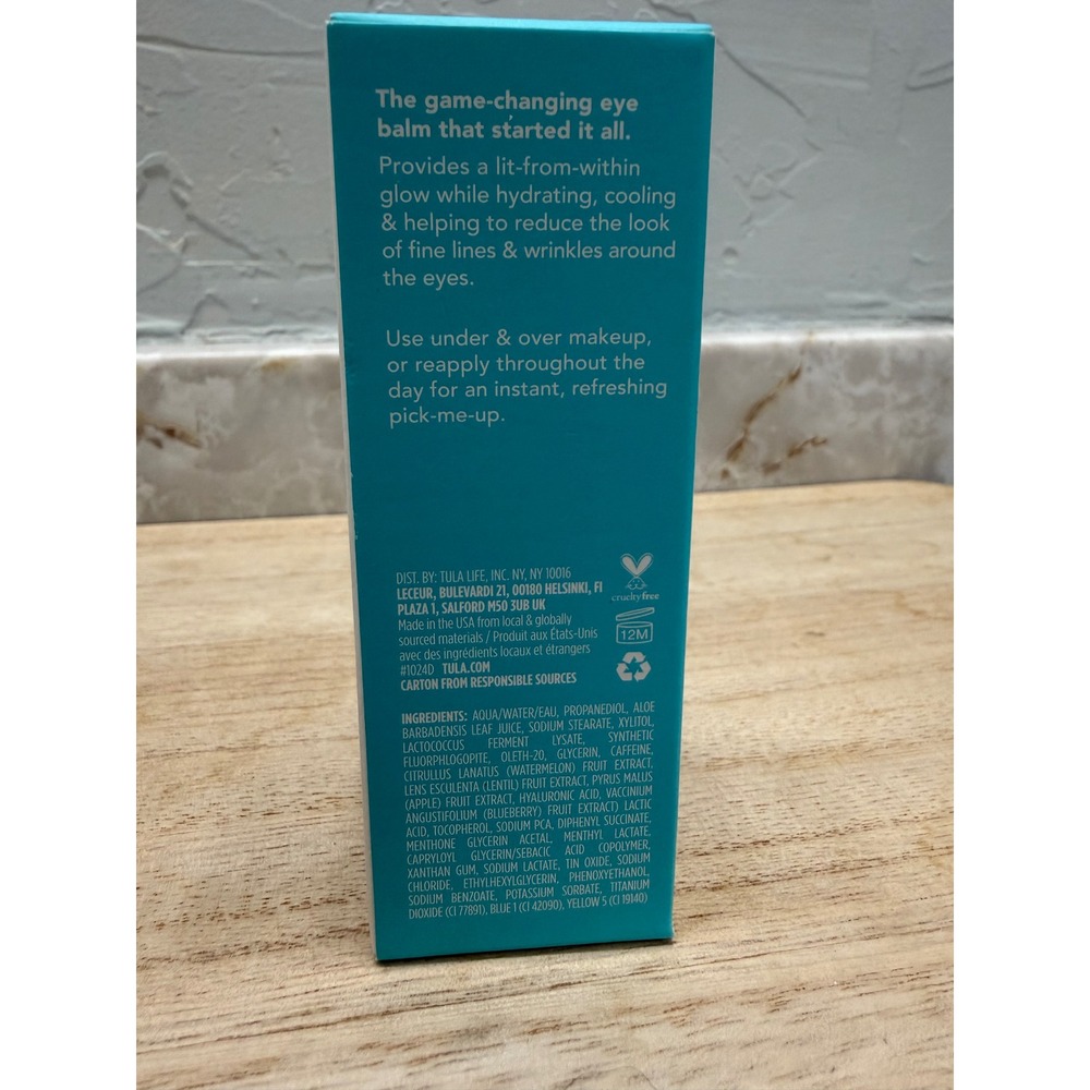 Tula Skincare Glow + Get It Cooling & Brightening Eye Balm 0.35oz 10g New in Box - Picture 3 of 5